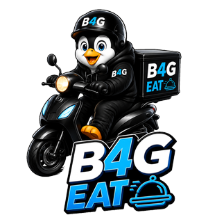 Le pingouin B4G Eat sur son scooter